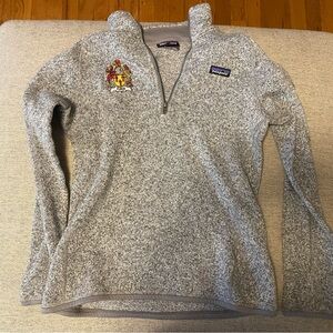 Patagonia Women's Better Sweater 1/4 Zip Fleece Pullover in Gray